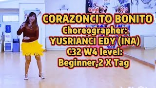 CORAZONCITO BONITO ll beginner LD ll Choreographer YUSRIANCI EDY INASeptember 2024 [upl. by Bollen795]