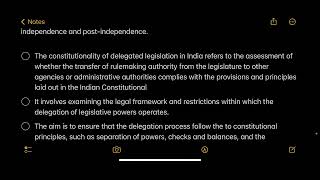 Constitutionality of Delegated Legislation in administrative law  Delegated legislation [upl. by Loree]