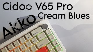 Cidoo V65 Pro  Akko Cream Blues Lubed  PascalN [upl. by Neilla16]