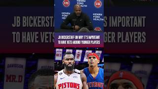 JB Bickerstaff on why have vets are important detroitbasketball detroitbasketball nba [upl. by Rramel]