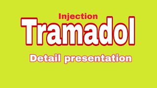 Injection tramadol its machanism indication contraindication available form anddose [upl. by Wil]