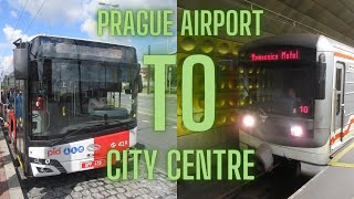 Prague Airport to City Centre by Public Transport [upl. by Malo]