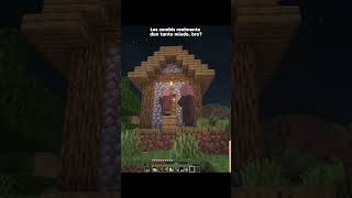 Un zombi aterrador en Minecraft minecraftfunnymoments shorts minecraftbuilding minecraft [upl. by Eibba]