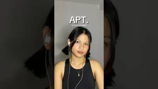 Apateu apateu Uh uhhuh uhhuh⚡️apt cover cydel rosesarerosie brunomars [upl. by Saffren]