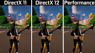 Fortnite Chapter 4  DirectX 11 vs DirectX 12 vs Performance Mode  FPS Boost [upl. by Fisk]