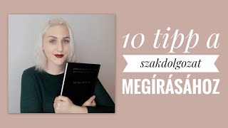 10 tipp a szakdolgozat megírásához  Bakai Boglárka [upl. by Denoting]