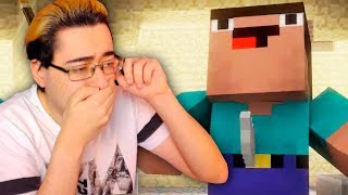 EL VERDADERO FIN DEL NOOB DE MINECRAFT TE HARÁ LLORAR  VIDEOREACCIÓN MINECRAFT [upl. by Nylesor]