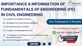 Importance and Information of Fundamentals of Engineering FE in Civil Engineering [upl. by Itsyrc]