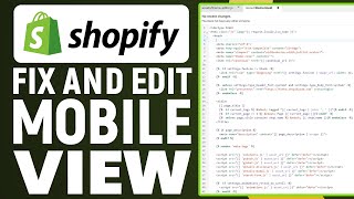 How To Fix And Edit Mobile View On Shopify 2024 Update Optimize Your Store For Mobile Users [upl. by Mialliw]