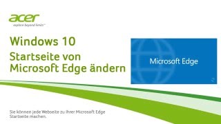 Windows 10  Startseite von Microsoft Edge ändern [upl. by Sevy]