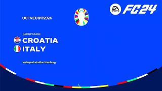 Croatia vs Italy  UEFA EURO 2024  EA Sports FC 24 [upl. by Ponton]