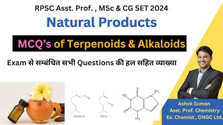 Test Your Knowledge with MCQs  MCQs of Terpenoids amp Alkaloids  RPSC AsstProfMSc [upl. by Anitsirk]