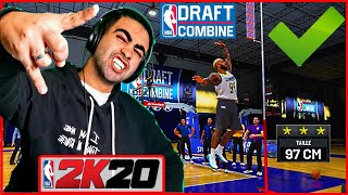 NBA 2K20  MON MENEUR DOMINE LA DRAFT COMBINE  ou pas 😭 2 [upl. by Amees]