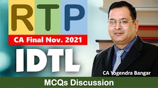 RTP Nov 2021  CA Final  Indirect Tax Laws  Discussion by CA Yogendra Bangar [upl. by Morlee]