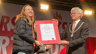 Femke Bol • Amersfoort names a sports hall in the name of the new honorary citizen 🇳🇱 👏👏 ❤️ [upl. by Adnohsirk464]