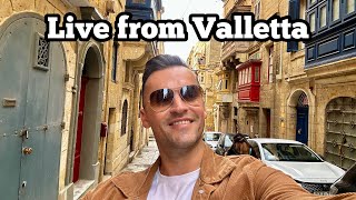 Live walking tour in Valletta Malta🇲🇹 [upl. by Eseela677]