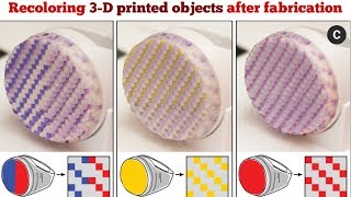 MITs ColorFab can change the color of 3D printed objects after Fabrication [upl. by Benji639]