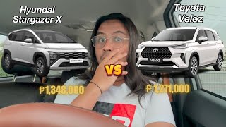 Toyota Veloz V vs Hyundai Stargazer X  Which is the BETTER Family Car [upl. by Mendes97]