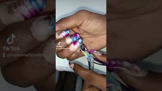 Watch me infill my nails 💅🏿 nails acrylicnails shorts [upl. by Tri51]