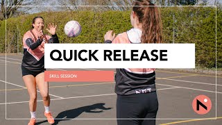 NETBALL SESSION  QUICK RELEASE AND TURNING IN THE AIR  BASIC SKILL AND MOVEMENTS [upl. by Bonnibelle667]