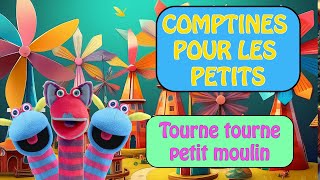 LES COMPTINES DES MARIONNETTES  Tourne tourne petit moulin [upl. by Lednahc710]