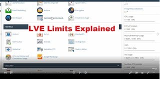 Cpanel Resource Limits amp LVE Limits Explained [upl. by Reisinger]