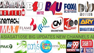 ASIASAT105E BIG UPDATES NEW CHANNELS ADD 19 October 2024 [upl. by Aloysius134]