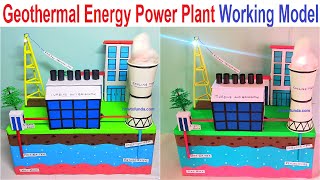 geothermal energy power plant working model science project for exhibition  howtofunda [upl. by Yulma277]