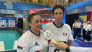 Europei di Sitting Volley la gioia di Ceccatelli e Battaglia dopo la vittoria contro la Slovenia [upl. by Atlante]