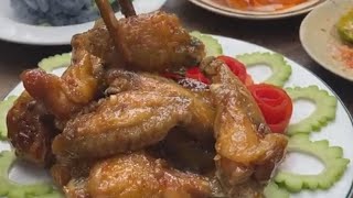 Món ngon Miền Tây Crispy fried shrimp fried chicken wings with fish sauce [upl. by Robbie]