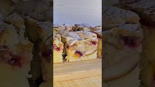 Einfacher und saftiger Obstkuchen mit Quark und frischem Obst Deutsches Rezept Herbstkuchen [upl. by Hedberg]