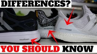 Best Shoe Cushion Adidas Boost vs Bounce vs CloudFoam Comparison [upl. by Taffy]