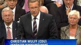 Bundespräsident Wulff  erst im dritten Durchgang [upl. by Torray735]