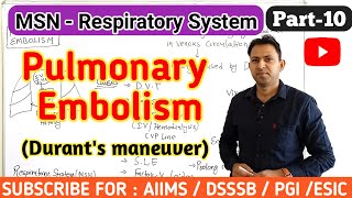 Pulmonary Embolism  causes symptoms pathophysiology treatment  respiratory msn part10 [upl. by Yesnik]