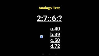 Analogy Test Reasoning Questions [upl. by Alidia]