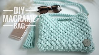 DIY Macrame Bag  Torebka ze sznurka [upl. by Eahsel]