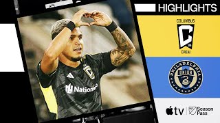 Columbus Crew vs Philadelphia Union  Cucho Brace  Full Match Highlights  October 5 2024 [upl. by Nohtanoj]