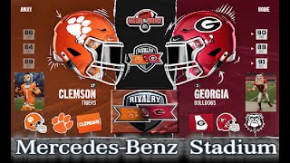 Clemson TIGERS 17 vs Georgia BULLDOGS 1  gameplay  simulation  week 1 collegefootball25 [upl. by Hylton847]