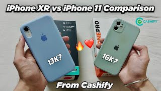 iPhone XR vs iPhone 11 Comparison Review From CashifyOfficial  Good Condition  Abhay FTW [upl. by Yenittirb605]