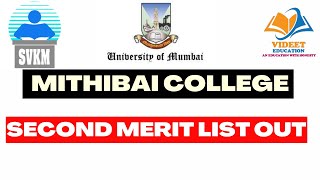 Mithibai College Second merit list out [upl. by Ploss334]