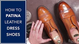 How To Patina Leather Dress Shoes  Kirby Allison [upl. by Lilllie]