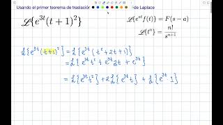 Transformada de Laplace con Primer Teorema de Traslación 2 [upl. by Sharyl369]