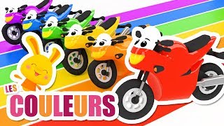 Couleurs et véhicules  Les motos  Comptines et chansons titounis [upl. by Annoyed409]