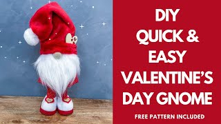 Quick and Easy DIY Valentines GnomeGnome with Arms and Legs [upl. by Grissel302]