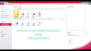 How to create student database in MS access 2010 [upl. by Nosnah455]