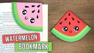 How to Make a Watermelon Bookmark  Corner Bookmark Ideas [upl. by Etnaihc32]