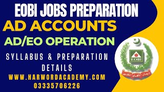 EOBI Jobs Syllabus AD Finance AD amp EO Operation Cadre  Preparation Plan [upl. by Quirk]