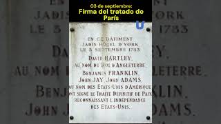 Firma del tratado de París shorts historia culturageneral [upl. by Esiuqram627]