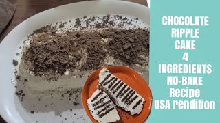 Chocolate Ripple Cake  an Australian Choice Dessert [upl. by Nixie]