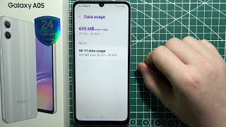 Samsung Galaxy A05 How to Check WiFi Data Usage [upl. by Auhsej]